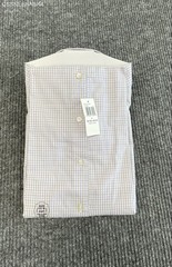 Van Heusen Men’s Dress Shirt Purple Gray Plaid Flex Collar Regular Fit NWT Sz L