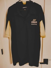 Purdue University Black & Gold Unisex Size 4X Polo Short Sleeve Shirt FREE SHIP