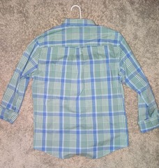 Saddlebred Men’s Medium M Plaid Button Down Shirt Classic Fit Comfort Flex NWT