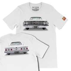 1961 White Chevy Impala The Legend Classic Car, Men’s Gift T-shirts