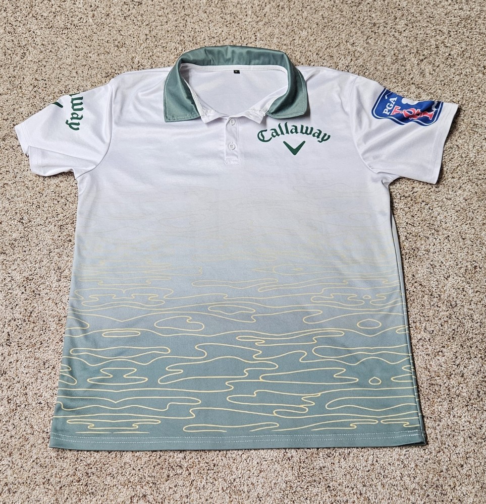 Masters Callaway Golf Polo Shirt PGA Large Mens Masters Logo On Back