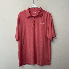 Men’s Black Clover Live Lucky Beau Rivage Casino Golf Polo Red Size Medium M