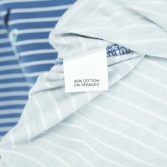 Cremieux Men’s Polo Shirt L Blue White Gray Floral Striped NWT $79.50