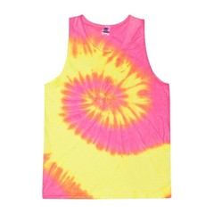 Multi-Color Tie Dye Tank Tops Sleeveless T-Shirts Adult S to XXXL Cotton