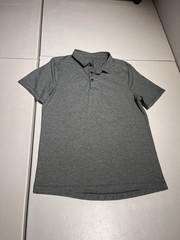 Lululemon Polo Shirt Men’s Small Gray Poly Nylon Evolution Golf Gym Casual