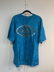 Vintage Kona Hawaii Shirt Mens XL Blue Marble Dye Albatross Tee Made USA 80s 90s