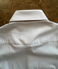 Mizzen+Main Leeward Performance Dress Shirt S Trim Fit White Circle Texture NWT