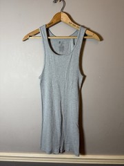 Hanes Men’s Sleeveless Pullover Ribbed Gray Tank Top Undershirt Med