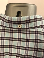 Tommy Bahama Relax Men’s LS Button Down Shirt Black Aqua Light Blue Plaid L