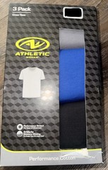 Athletic Works ~ Mens 3-Pack T-Shirts Crew Neck Cotton Blend Performance ~ 2XL