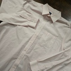 Brooks Brothers Pink Striped Non-Iron Supima Cotton Dress Shirt 18.5 38/39
