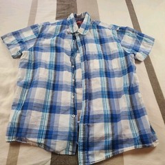 Izod Mens Adult Large Gray Stripe Casual Button Up Dress Shirt