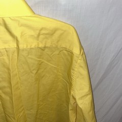 Omega Mens Dress Shirt Size XL Bright Yellow Business Formal Party Italy