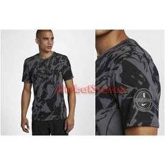NIKE KYRIE 4 ALL OVER PRINTED DARK GREY BLACK DRI FIT SHIRT SZ XL (AJ1963-021)