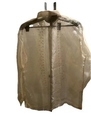 XL New Men Clothing Formal Wear Beige BARONG TAGALOG PHILIPPINES SHIP FREE