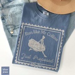 Pride and Prejudice Tshirt Run Like Mr Collins Just Proposed Funny Jane Austen S