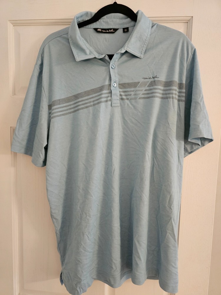 Travis Mathew Men’s 2XL Polo Golf Shirt Soft Pima Cotton Button Excellent