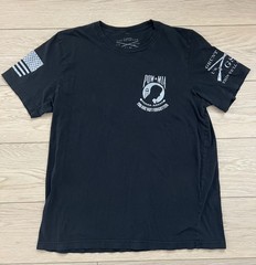 Grunt Style POW MIA Crew Neck Graphic Short Sleeve Shirt Mens Size Large Black