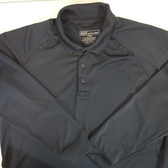 5.11 Tactical Mens L Long Sleeve Outdoor Polo Shirt Military Utility Style Black