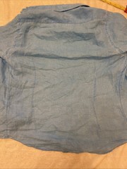 Arla Capri 100% Linen Hand Made Shirt In Italy Long Sleeve Sz 39 (medium) Blue