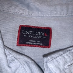 Untuckit Shirt Mens XXL Briscoe Light Blue Short Sleeve Casual Soft Brushed 2XL