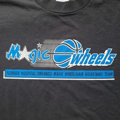 Vintage Magic Wheels Shirt Mens XL Black Florida Hospital Orlando Basketball 90s