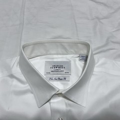 Charles Tyrwhitt Dress Shirt 16.5 36 Classic Fit Non Iron White Twill Cutaway