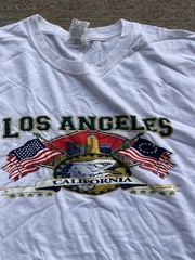 Fruit Of The Loom Shirt Mens XL White Los Angeles California Eagle Graphic Tee