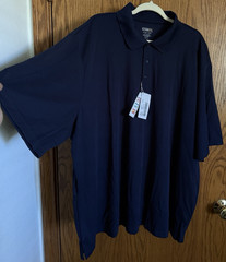 CORE 365 Navy Blue Polo Shirt Short Sleeves 100% Polyester Men’s Size 6XL NWT