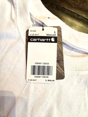 Carhartt Long Sleeve Pocket T shirts #K126 White