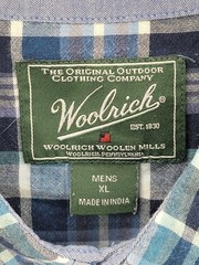 Woolrich Shirt Mens XL Blue Plaid Short Sleeve Button Up Casual Preppy Outdoor