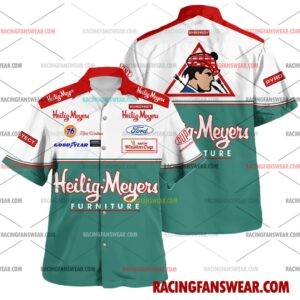 Mike Wallace Nascar Racing 1990s Uniform Apparel Clothes Hawaiian Polo Shirt