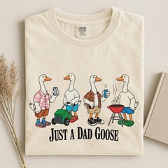 Comfort Colors Funny Dad Goose Shirt Just A Dad Goose Tee Dad Life Shirt