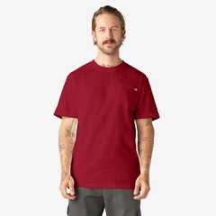 Dickies Short Sleeve Heavyweight Pocket Tee. Dickies Pocket T WS450 ER Red