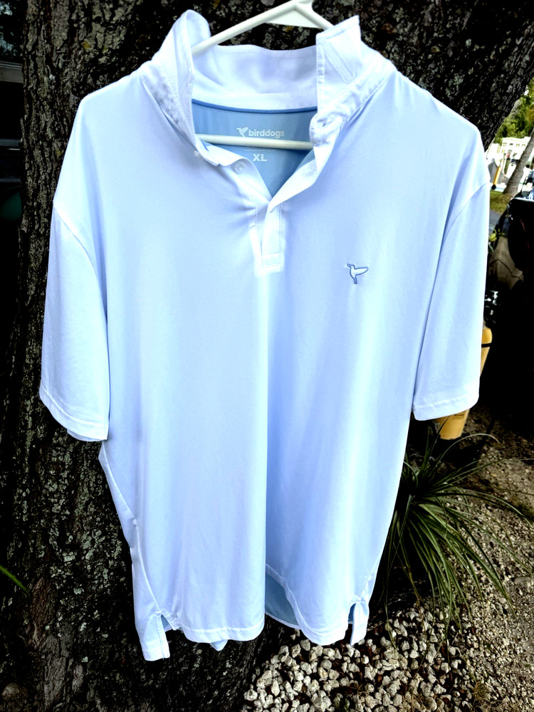 BIRDDOGS THE BABY FADE POLO SHIRT WHITE SZ XL