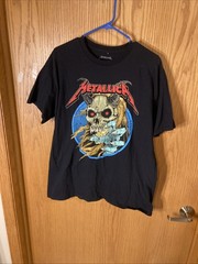 metallica t shirt xl Black XL Cotton Double Sided 22.5×30