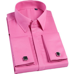 Mens Long Sleeves Shirts French Cuff Business Work Formal Dress Multicolor Shirt