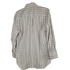 Peter Millar Mens Pastel Plaid Long Sleeve Button Front Business Casual Shirt Md