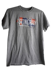 Gildan Dryblend Graphic T Shirt Sz M Cotton blend Gray Stingray Swimming YMCA