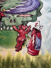 Grateful Dead T Shirt Washington DC Tour 1994 Tie Dye Golf Dancing Bear Band Tee