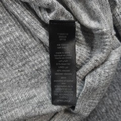 John Varvatos USA Shirt Mens XL Gray Sean Linen Blend Henley Thermal Preppy
