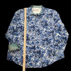 Robert Graham Lake Sevan Limited Edition 100% Silk Blue Floral Shirt Size 3XL