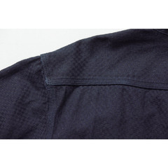 Omoto 5019 8oz Ichimatsu Denim Work Shirt Navy Button Front Mens Size XL New