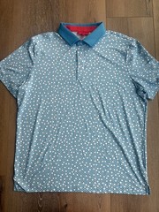 Men’s Redvanly Cowley Polo Golf Shirt In Blue & White Size Extra Large Golf XL🔥