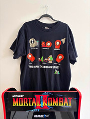 South Park Kenny “Many Deaths” Graphic Print Black T-Shirt Men’s XL Cotton. 1998