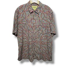 Bamboo Dreaming by Kingston Grange Mens XL Abstract Geometric Short Sleeve Shirt