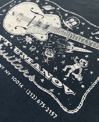 Matt Umanov Guitars NYC T Shirt L Bleeker St Vintage Guitar Shop Graphic Music