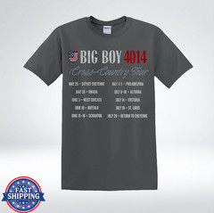 Big Boy 4014 Cross Country Tour Railroad Fan Steam Train T-Shirt