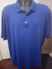 Polo Ralph Lauren Men’s 100% Cotton S/S Polo Shirt Indigo/Blue • BIG • 3XB