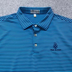 Peter Millar Summer Comfort Polo Shirt Men’s Large Blue Golf Performance Stretch